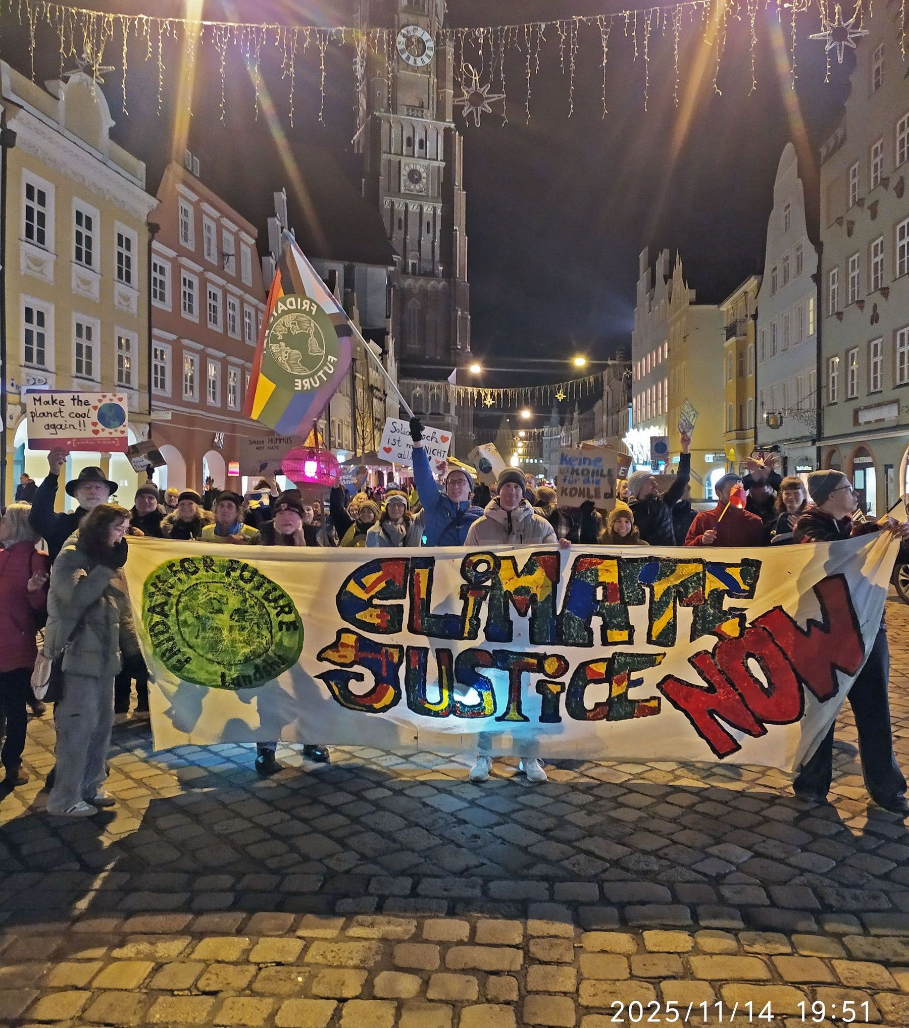 Lichterdemo Klimaschutz fff 