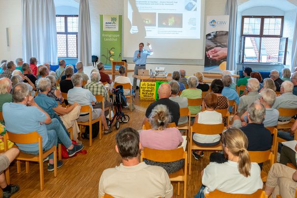 Prof. Dr. Michael Sterner bei seinem Vortrag | Bild: Heinrich Inkoferer Prof. Dr. Michael Sterner bei seinem Vortrag