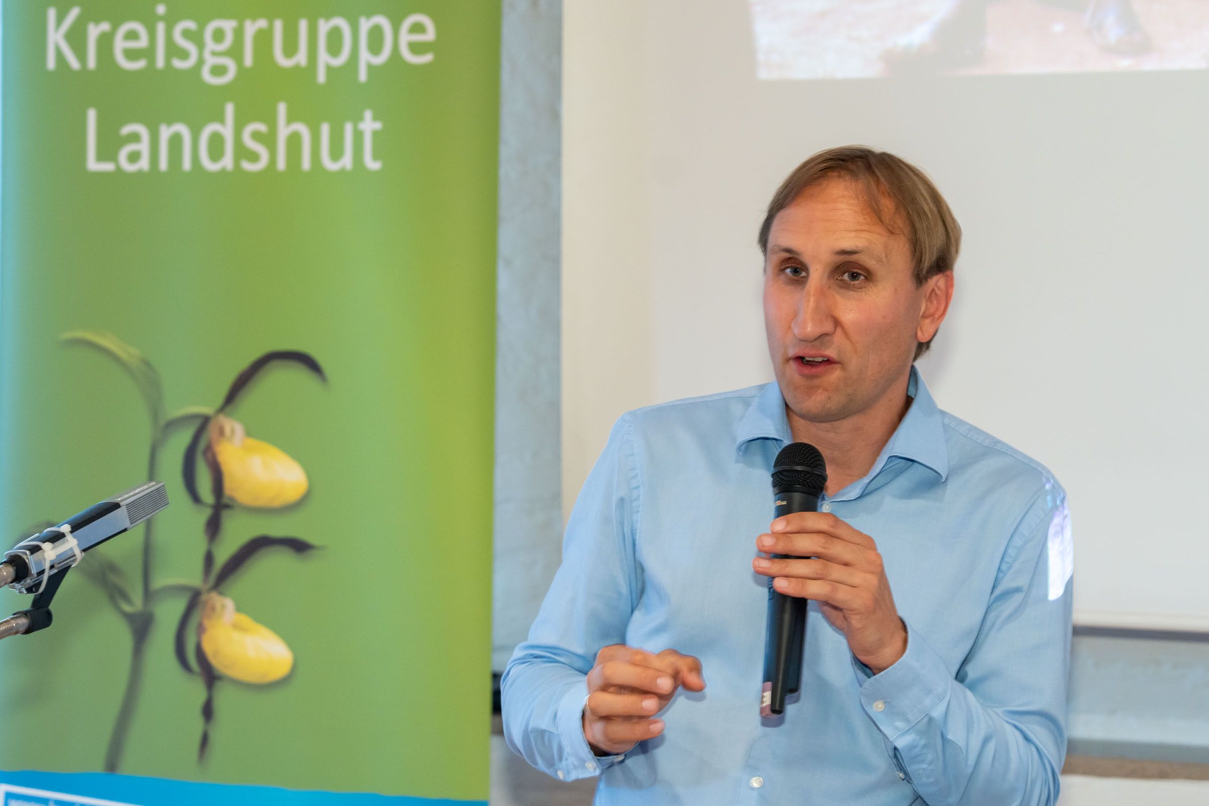 Prof. Dr. Michael Sterner bei seinem Vortrag | Bild: Heinrich Inkoferer